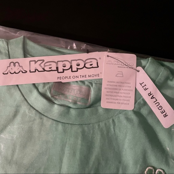 Kappa Tee T-Shirt in Seafoam/Mint Green - Picture 4 of 5